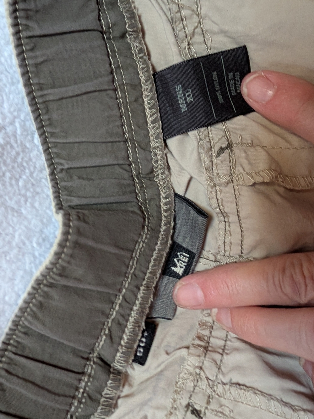 REI Co-op Men’s Lightweight Beige Hiking Cargo Shorts